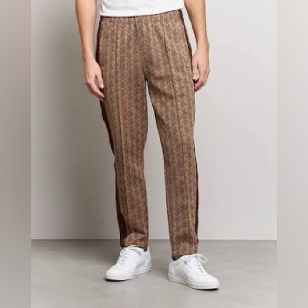 Lacoste Mens Monogram Print Pants Size L (5) NWT!!
